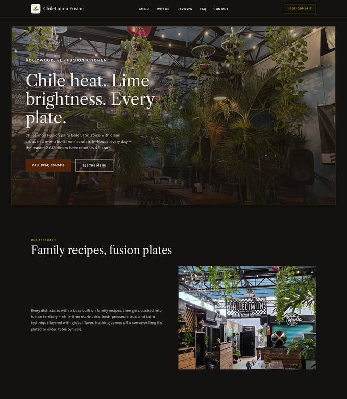 ChileLimon Fusion website concept